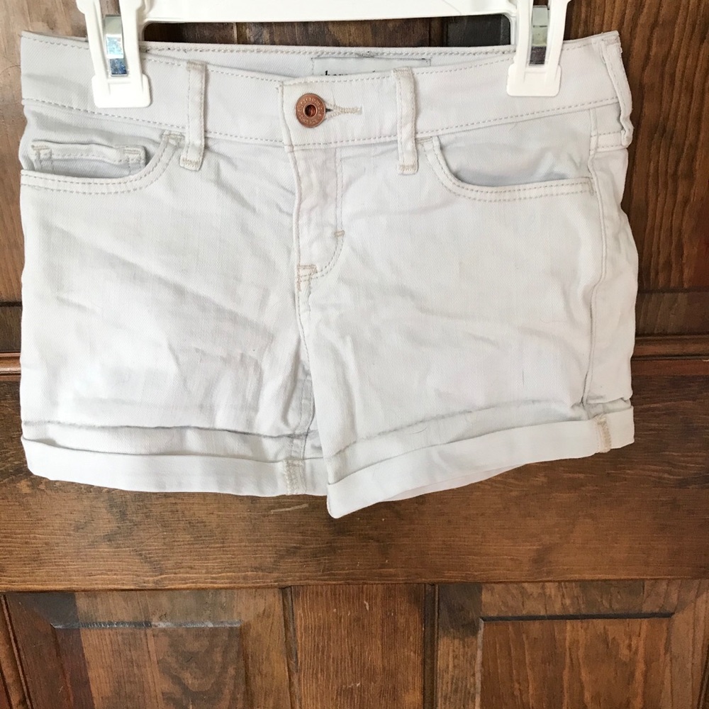 White Jean Shorts